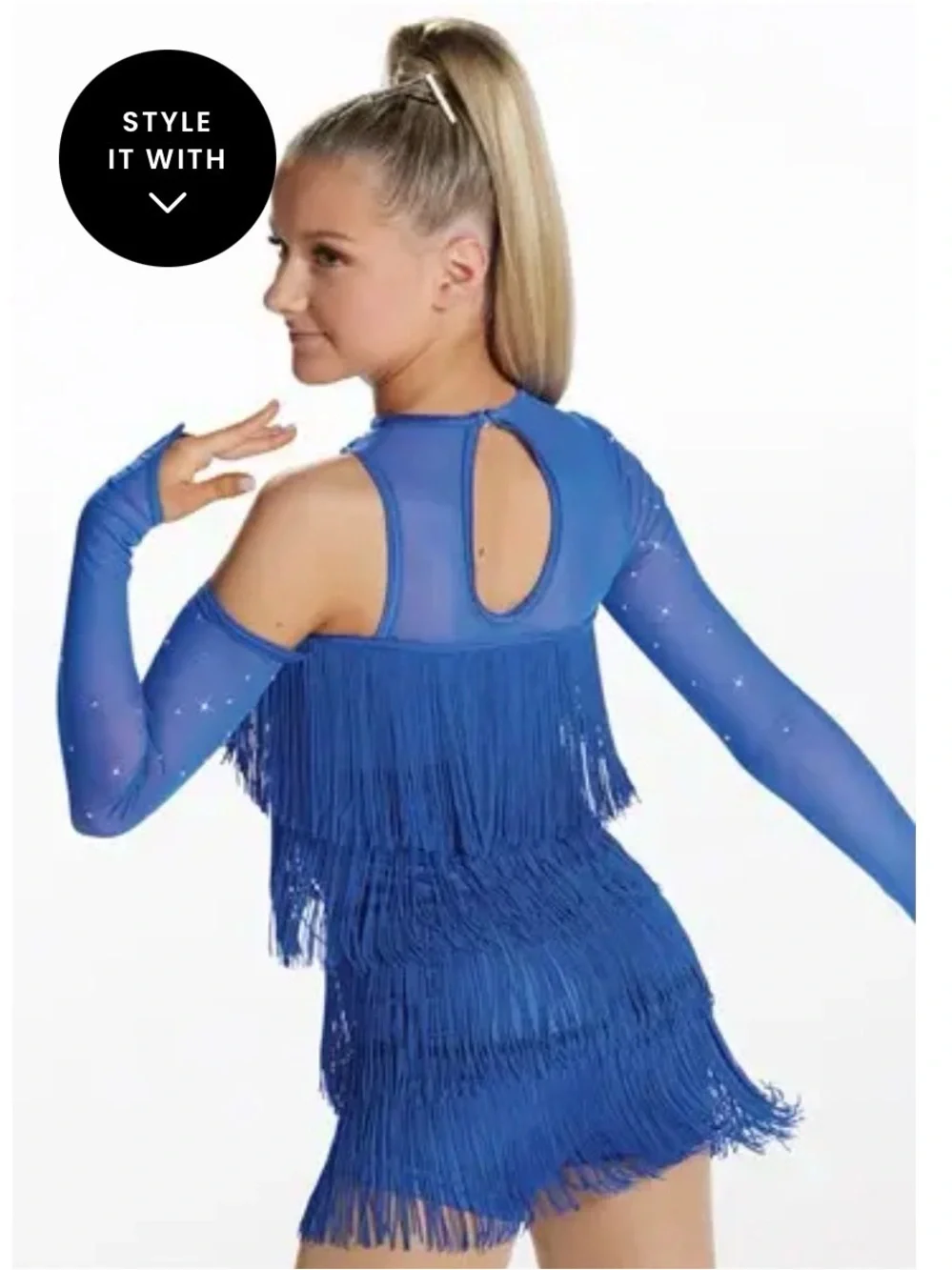 Weissman Showtime “La La La” Red Fringe Dance Costume, Ballroom